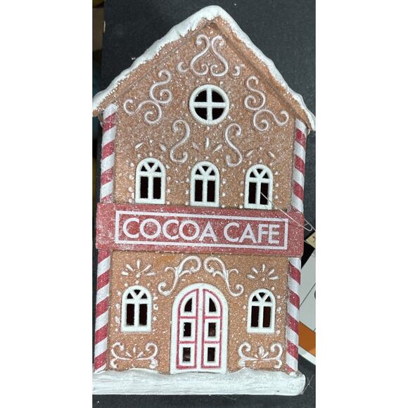 2023 Bullseye’s Playground Cocoa Cafe Light Up Christmas Village House NEW - Picture 1 of 1